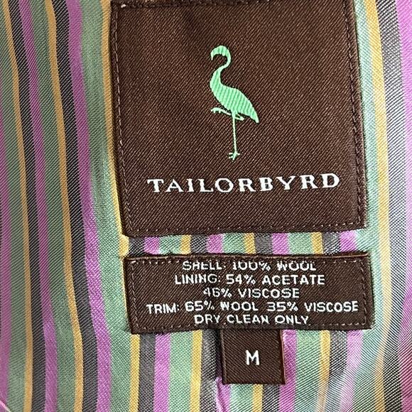 TAILORBYRD Men’s Wool Window Pane Check Blazer Sport Coat M Academia Preppy Dad - Picture 7 of 8
